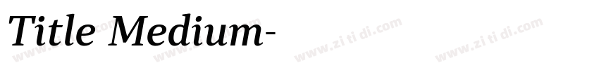 Title Medium字体转换